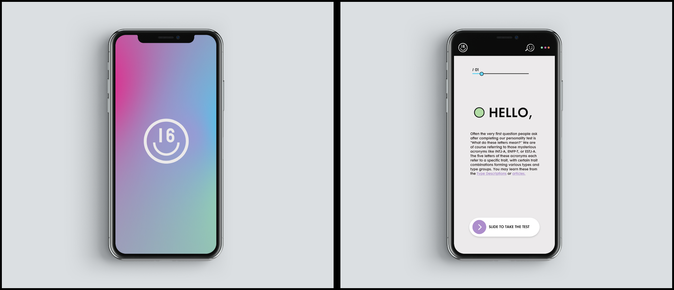 Mobile application splash screen and HELLO welcome screen